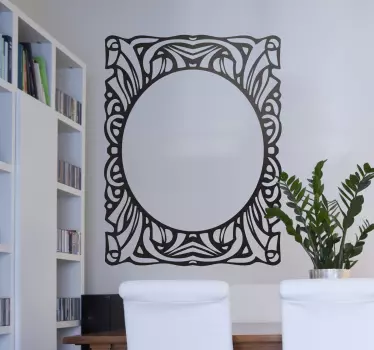 Retro decoratieve frame sticker - TenStickers
