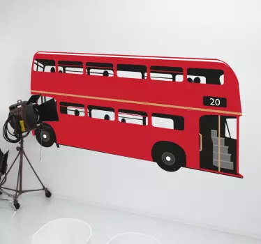 Rode Bus Londen Muursticker - TenStickers