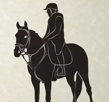 Ruiter Met Paard Muursticker - TenStickers