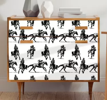 Ruiterpatroon meubel sticker - TenStickers