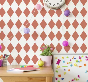 Ruitpatroonontwerp sticker geometrische vormen - TenStickers
