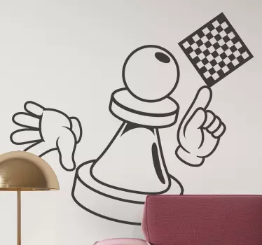 Schaakstuk gebaar Decoratie sticker games - TenStickers