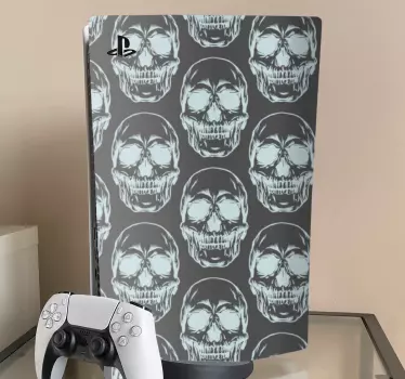 Schedelmotief ps5 sticker - TenStickers