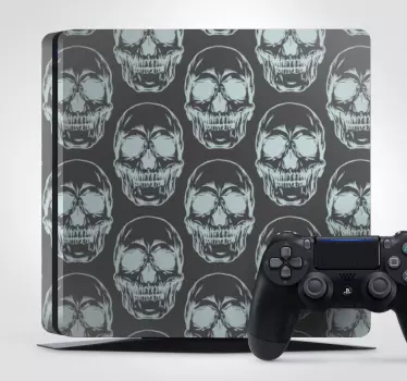 Schedelpatroon ps4 sticker - TenStickers