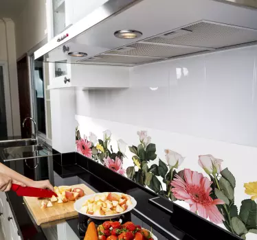 Sierrand keuken bloemen - TenStickers