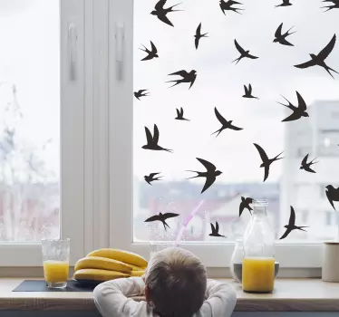 Raamsticker met vliegende vogels - TenStickers