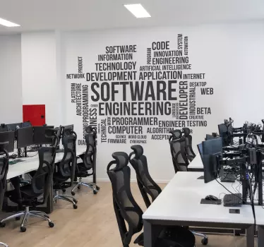 Software engineering woordwolk muursticker - TenStickers