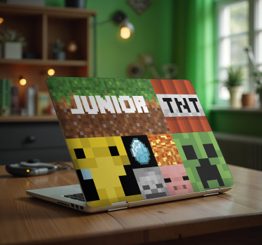 Spel geometrisch patroon laptop sticker - TenStickers