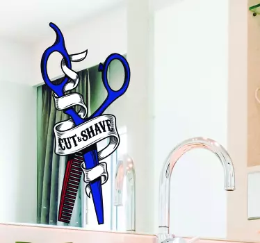 Bedrijfsstickers tekst cut & shave - TenStickers