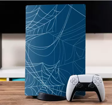 Spinnenwebpatroon ps5 sticker - TenStickers