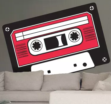 Sticker afbeelding cassette - TenStickers
