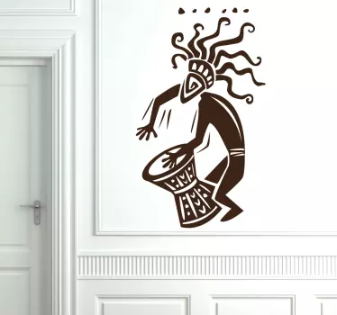 Sticker Afrikaanse muzikant - TenStickers