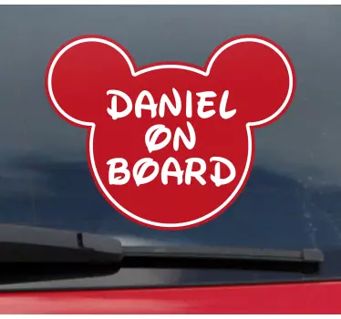 Sticker baby aan board aanpasbare kindermelding - TenStickers