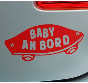 Sticker baby aan board baby onboard notification - TenStickers
