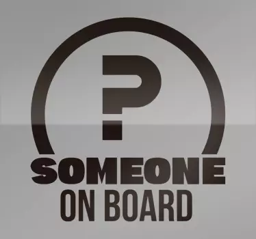 Sticker baby aan board iemand aan boord - TenStickers
