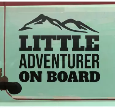 Sticker baby aan board kleine avonturier quote - TenStickers