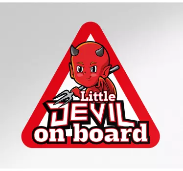 Sticker baby aan board kleine duivel sticker - TenStickers