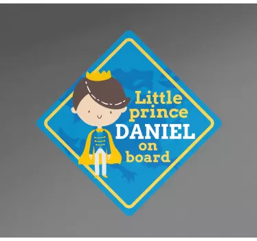 Sticker baby aan board kleine prins aanpassing - TenStickers