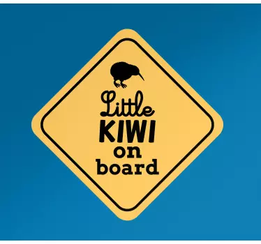 Sticker baby aan board little kiwi bord - TenStickers
