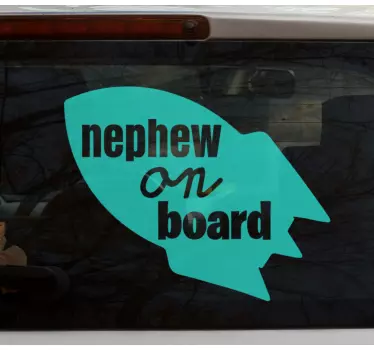 Sticker baby aan board neefje veiligheidsherinnering - TenStickers