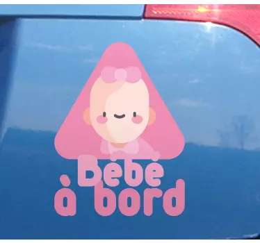 Sticker baby aan board schattige baby stijl - TenStickers