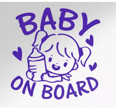 Sticker baby aan board schattige baby waarschuwing - TenStickers