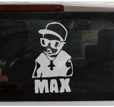 Sticker baby aan board stijlvolle karakter silhouet - TenStickers