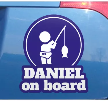 Sticker baby aan board vissen activiteit - TenStickers
