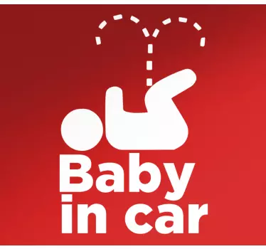 Sticker baby aan board voor voertuigveiligheid - TenStickers