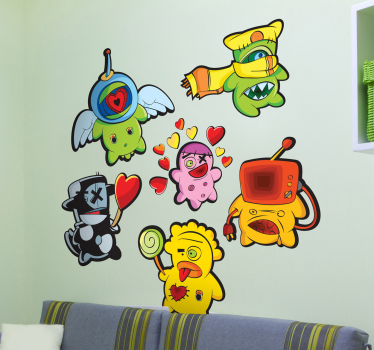 Sticker baby beestjes kleuren - TenStickers