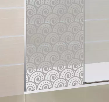 Sticker badkamer douche wilde golven zee - TenStickers