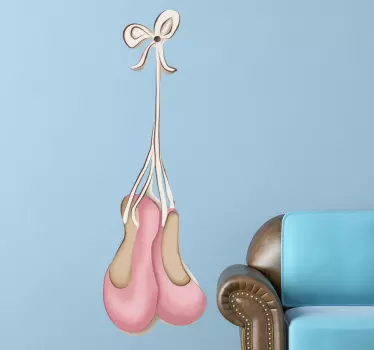 sticker Ballet ballerina schoenen - TenStickers