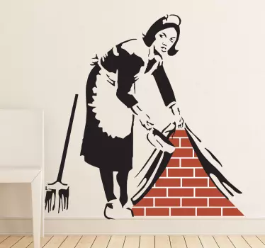 Sticker muraux salon Banksy Bezem - TenStickers