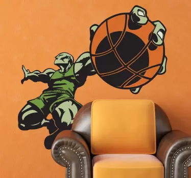 Sticker Basketbalspeler in Actie - TenStickers