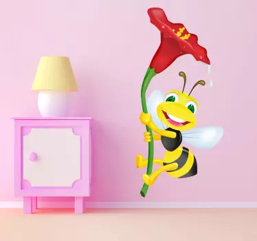 Sticker bij op een bloem - TenStickers