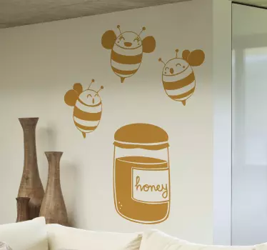 Sticker bijen en honing - TenStickers