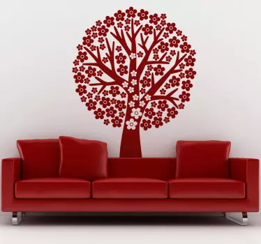 Sticker boom bloemen - TenStickers