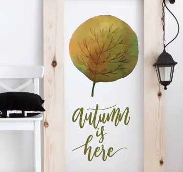 Sticker boom herfst autumn is here - TenStickers