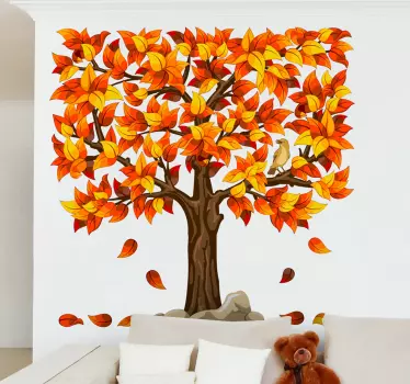 Sticker boom herfst bladeren - TenStickers