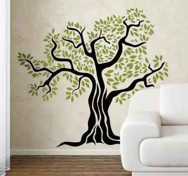 Muursticker met boom olijven - TenStickers