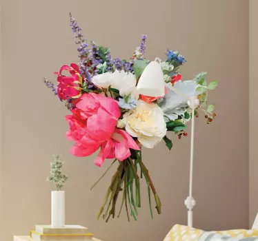 Sticker bos bloemen geometrisch - TenStickers