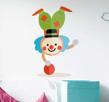 Sticker clown lachend - TenStickers
