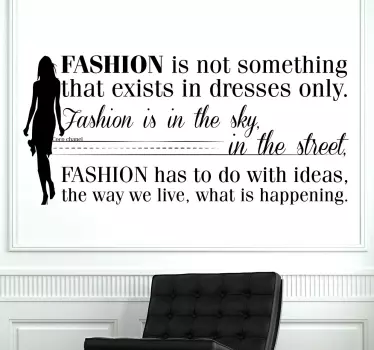 Sticker Coco Chanel quote - TenStickers