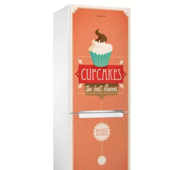 Koelkast sticker cupcakes ijskast - TenStickers