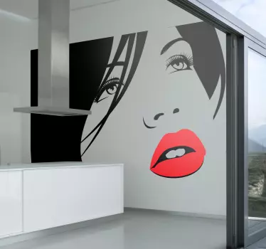 Sticker dame lippen - TenStickers