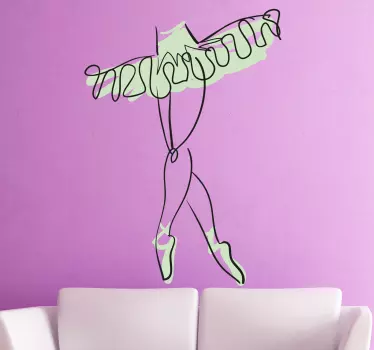 sticker danseres ballerina benen - TenStickers