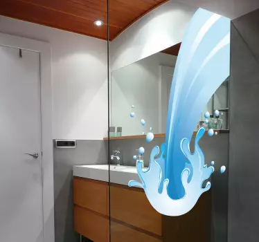 Douchewand sticker watergolf - TenStickers