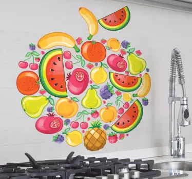 Sticker decoratie soorten fruit - TenStickers