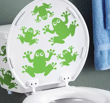 Sticker decoratie WC kikkers - TenStickers