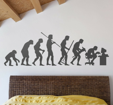 Sticker Evolutie van de mens - TenStickers